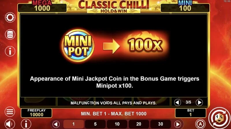 Classic Chilli Hold & Win – spustenie kôl Hold & Win
