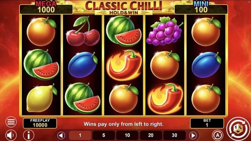 Classic Chilli Hold & Win – valce 5×3 so symbolmi chilli